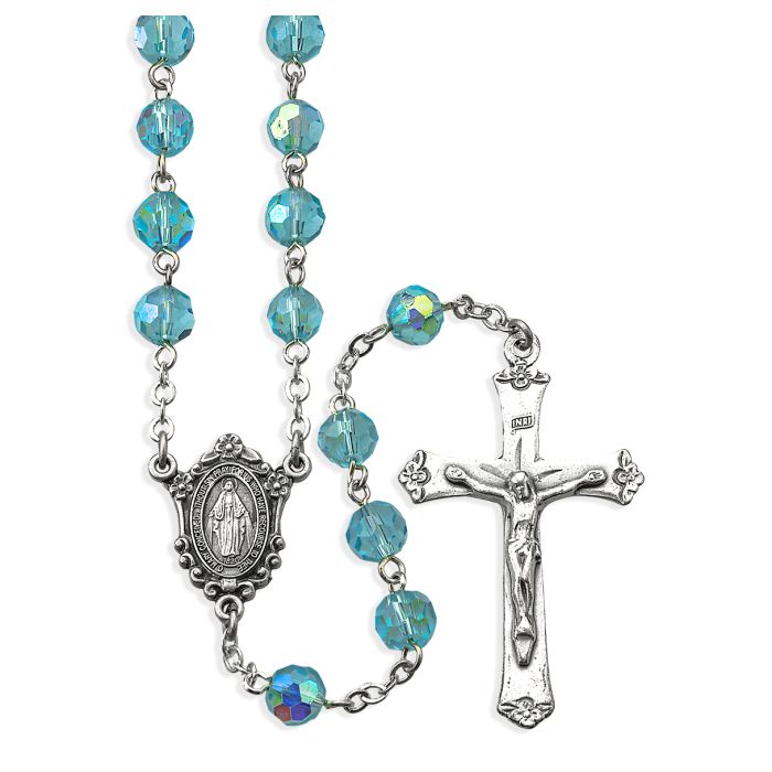 7mm Aurora Borealis Bead Rosary