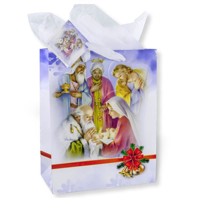 Nativity with Kings Medium Gift Bag with Tissue
