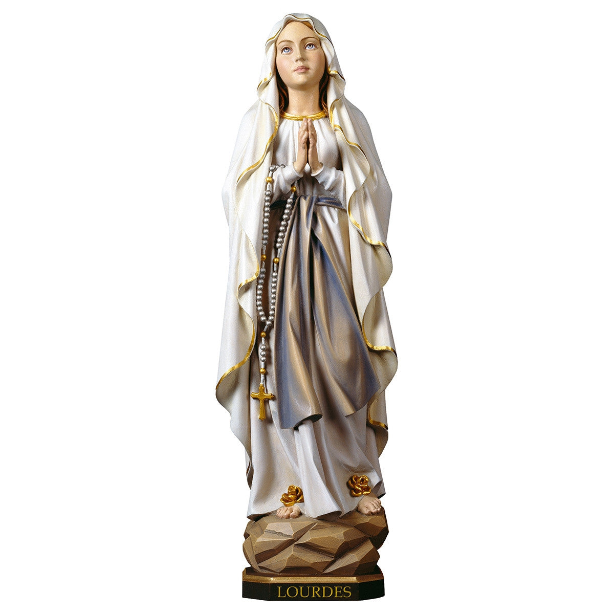 Our Lady of Lourdes Statue | Hand Carved In Italy | Multiple Sizes