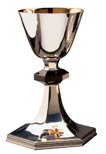 #1017 Rainbow Obsidian Chalice | 8 3/8", 13oz. | Sterling Silver | 24K Gold Lined