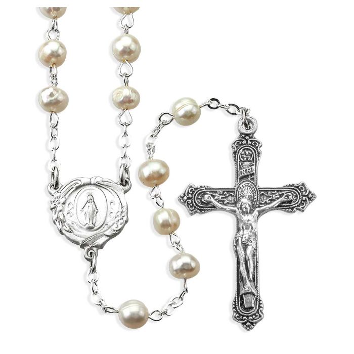 6mm Freshwater Pearl Bead Rosary