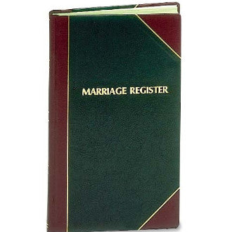 Marriage Register | Large | 100 Pages