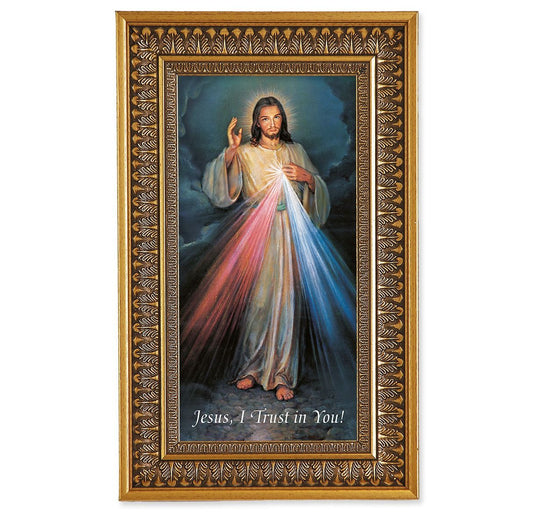 Antique Genuine Gold-Leaf Wood Frame with Textured Art
