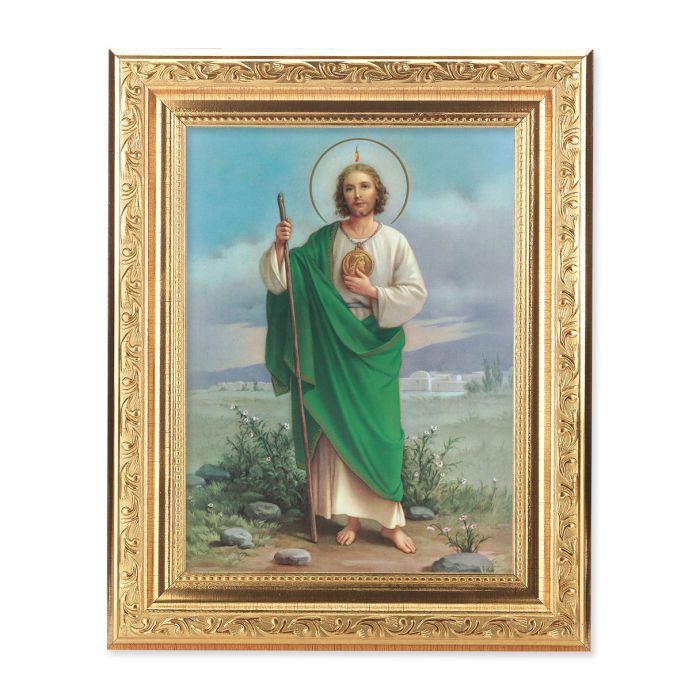 Gold Ornate Frame with Saint Jude Print