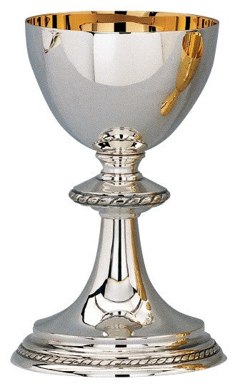 #1862 Chalice & Dish Paten | 7 3/8", 12oz. | Sterling Silver | 24K Gold Lined