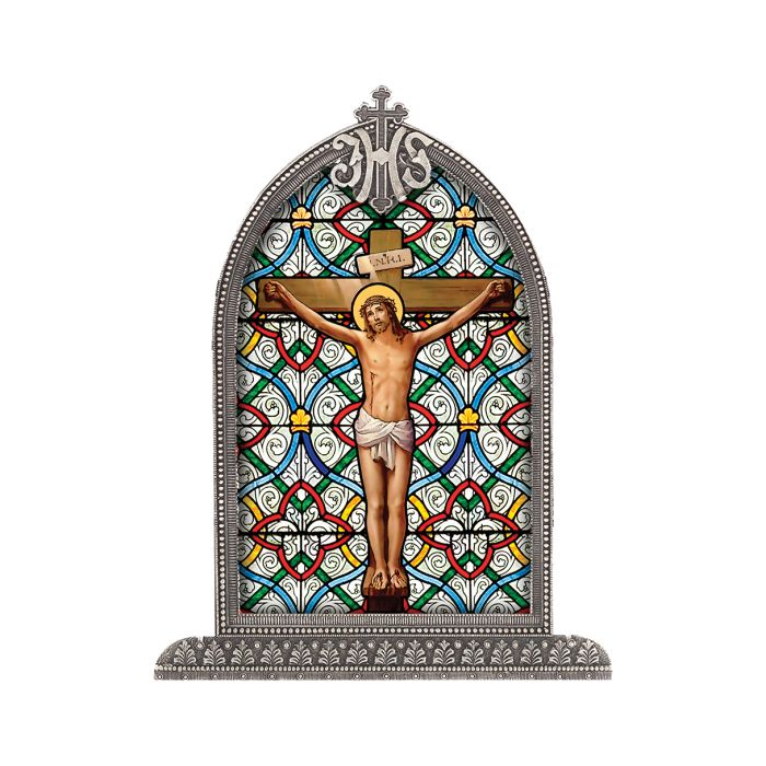 Silver Framed Liturgical Glass Art