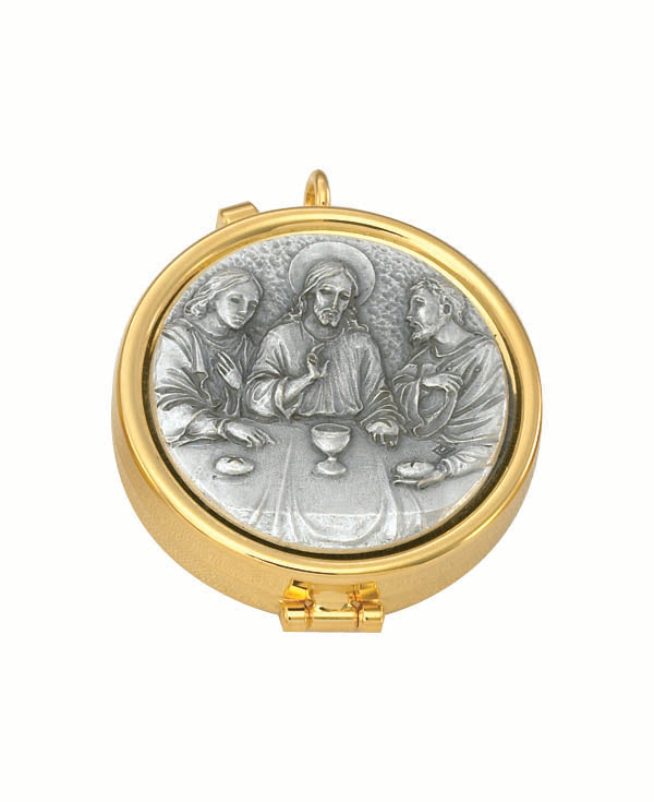 Last Supper Pyx | 24K Gold Plate | Holds 7 Hosts