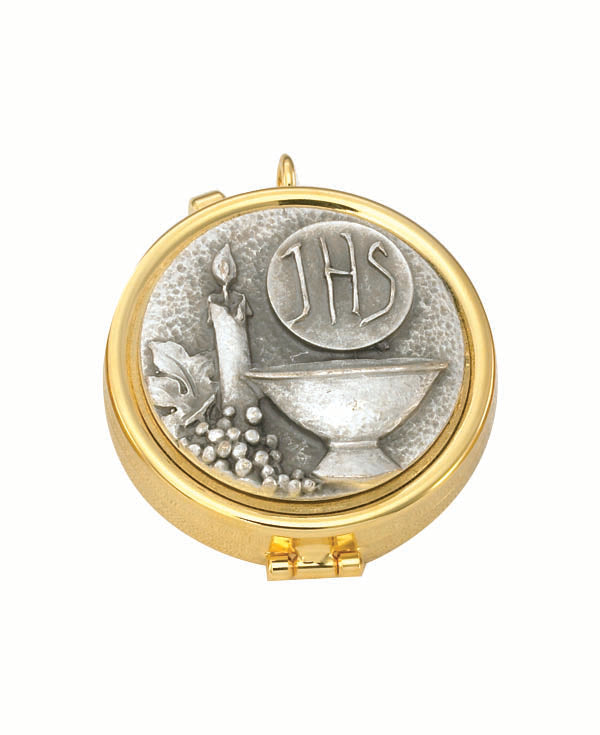 IHS Pyx | 24K Gold Plate | Holds 7 Hosts