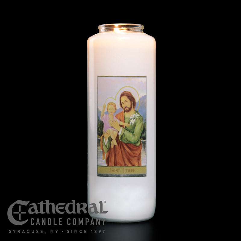 Saint Joseph 6-Day Glass Candles