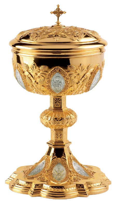#2132-01 Covered Apostles Gold-Plated Ciborium