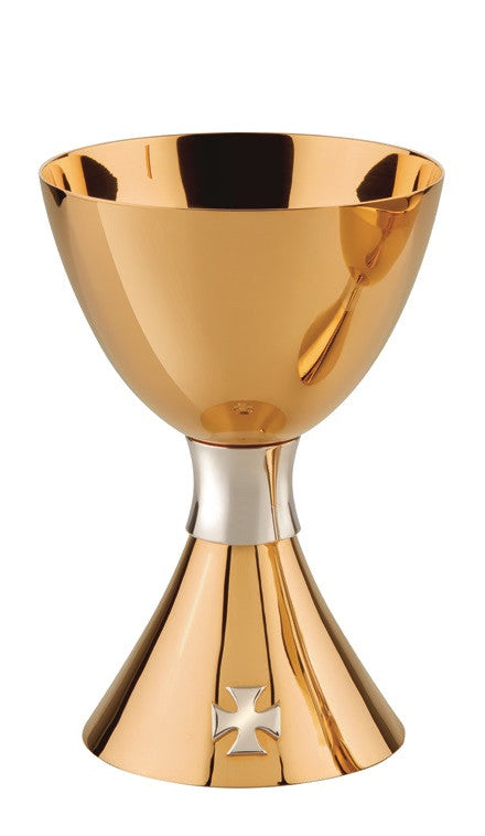 #2250 Gold and Silver Plated Contemporary Chalice