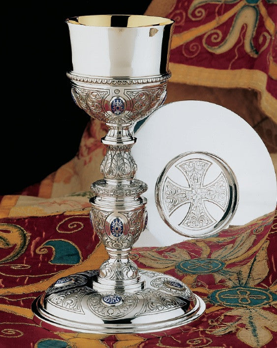 #2376 "The Plateresque" Chalice & Scale Paten | 8 7/8", 10oz. | Sterling Silver | 24K Gold Lined