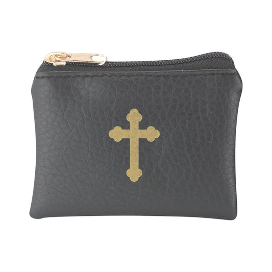 Calf Grained Leatherette Rosary Pouch
