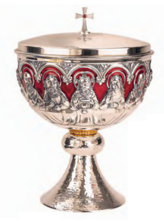 #2658-2 Last Supper Silver Plated XL Covered Ciborium