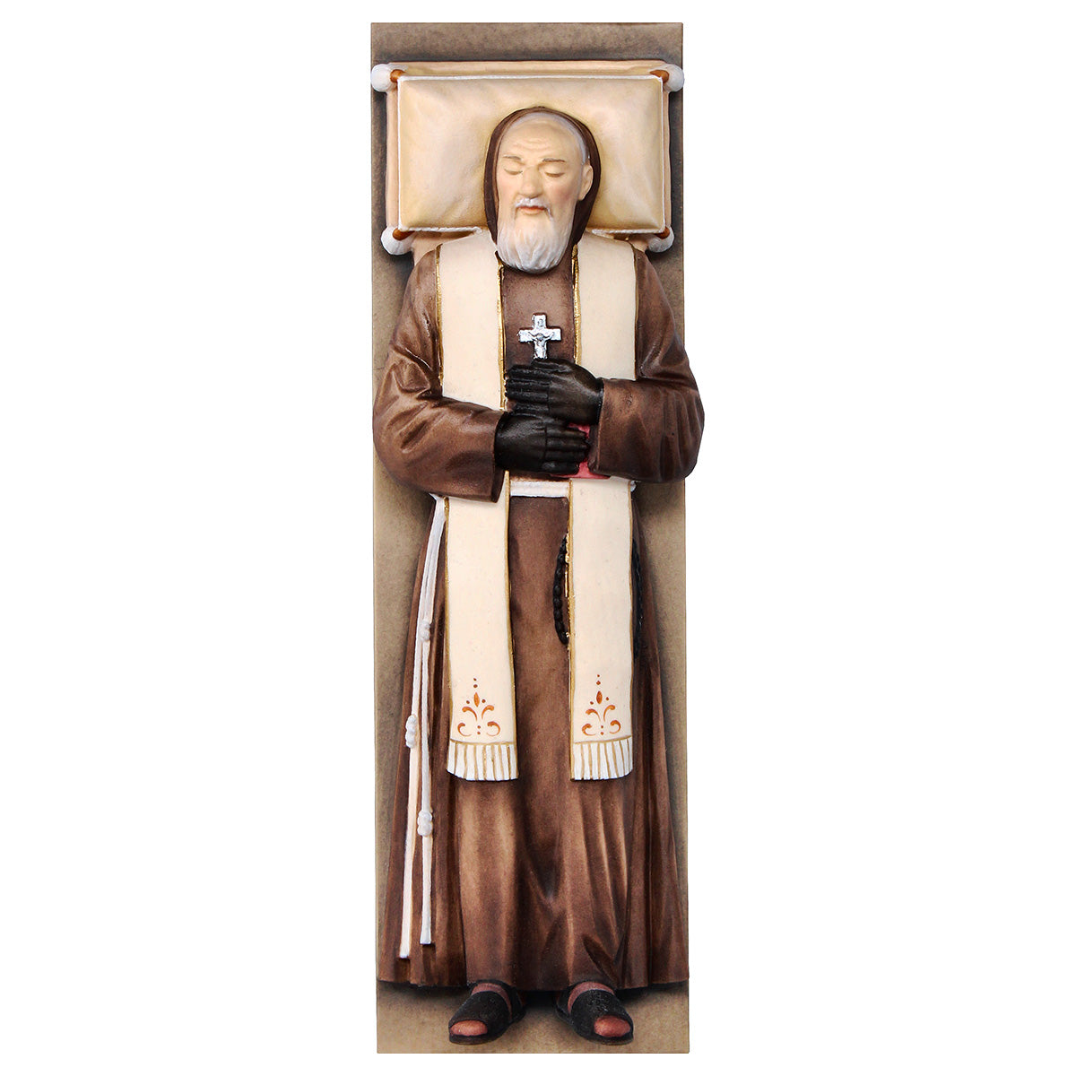 Padre Pio Exposed Statue | Hand Carved in Italy | Multiple Sizes
