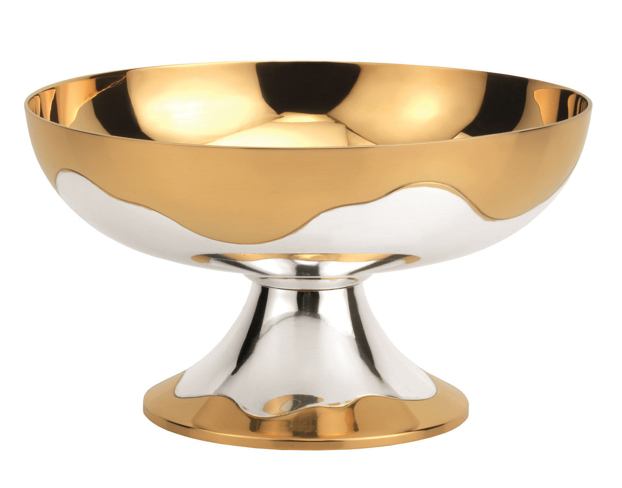 #2712 Contemporary Open Ciborium | Small - 250 Hosts | Two-Tone Brass