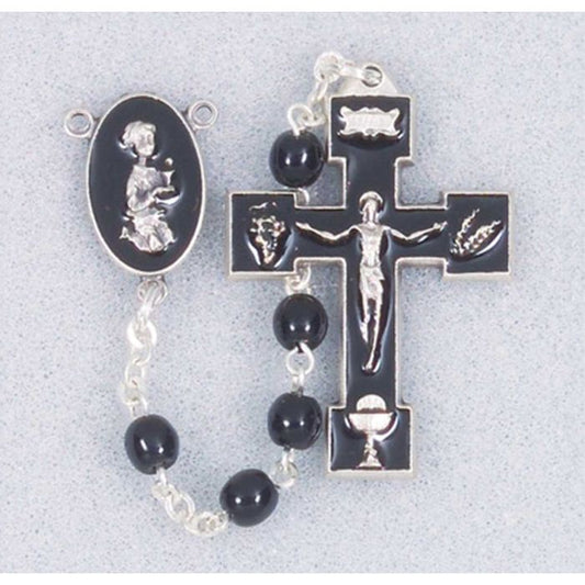 #290 - Glass Bead Communion Rosary