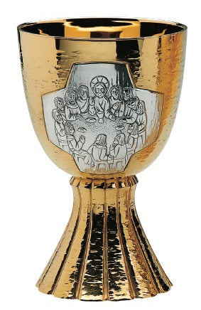 #2955 Last Supper Chalice & Bowl Paten | 6 1/2" | Two Tone