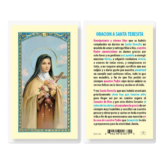 Saint Therese Pick Me a Rose Holy Card