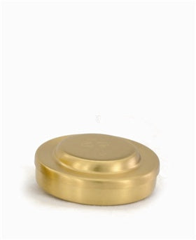 #335G Engraved Cross Host Box | 24K Gold Plate