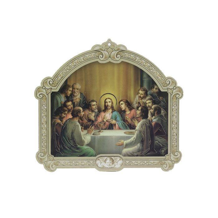 5" Cathedral 3D Plaque Last Supper