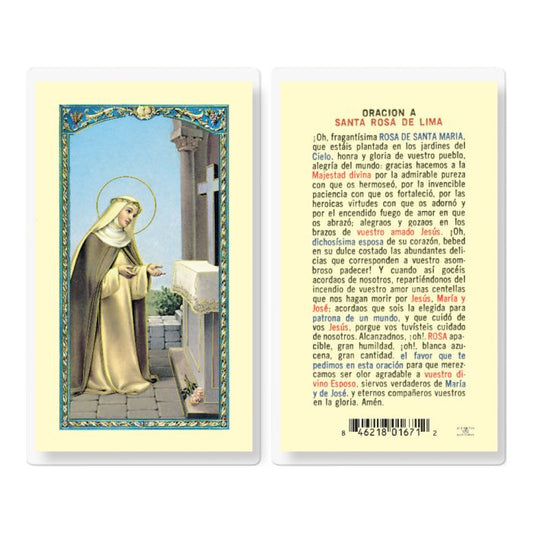 Saint Rose of Lima Holy Card