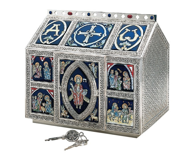 #4104-01E Fire-Enameled Ornamented Chest Tabernacle | Multiple Finishes Available