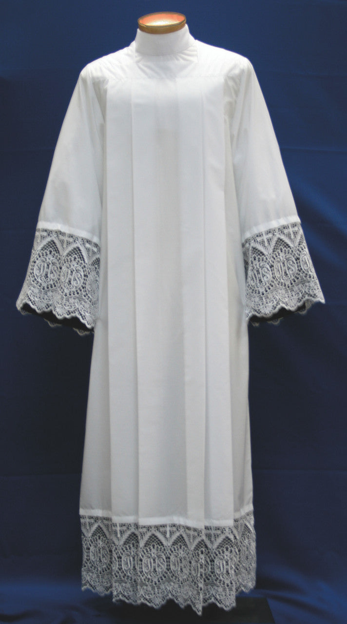 #4217 IHS Lace Insertion Alb with Lining | Poly/Cotton
