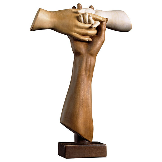 Cross Of Friendship Tau Pedestal | Hand Carved in Italy | Multiple Sizes
