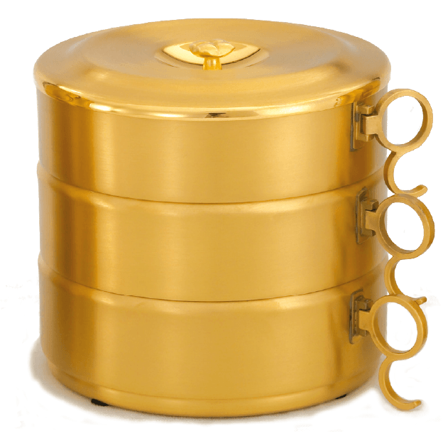 Satin Gold Plated Stacking Ciboria Set