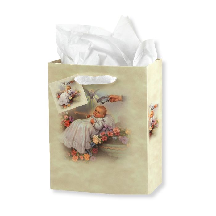 Traditional Baptism Gift Bag with Tissue | Multiple Sizes