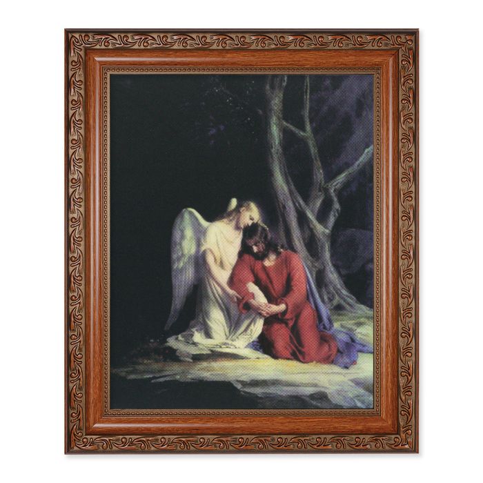 Ornate Wood Frame with Chambers: Christ with an Angel Print