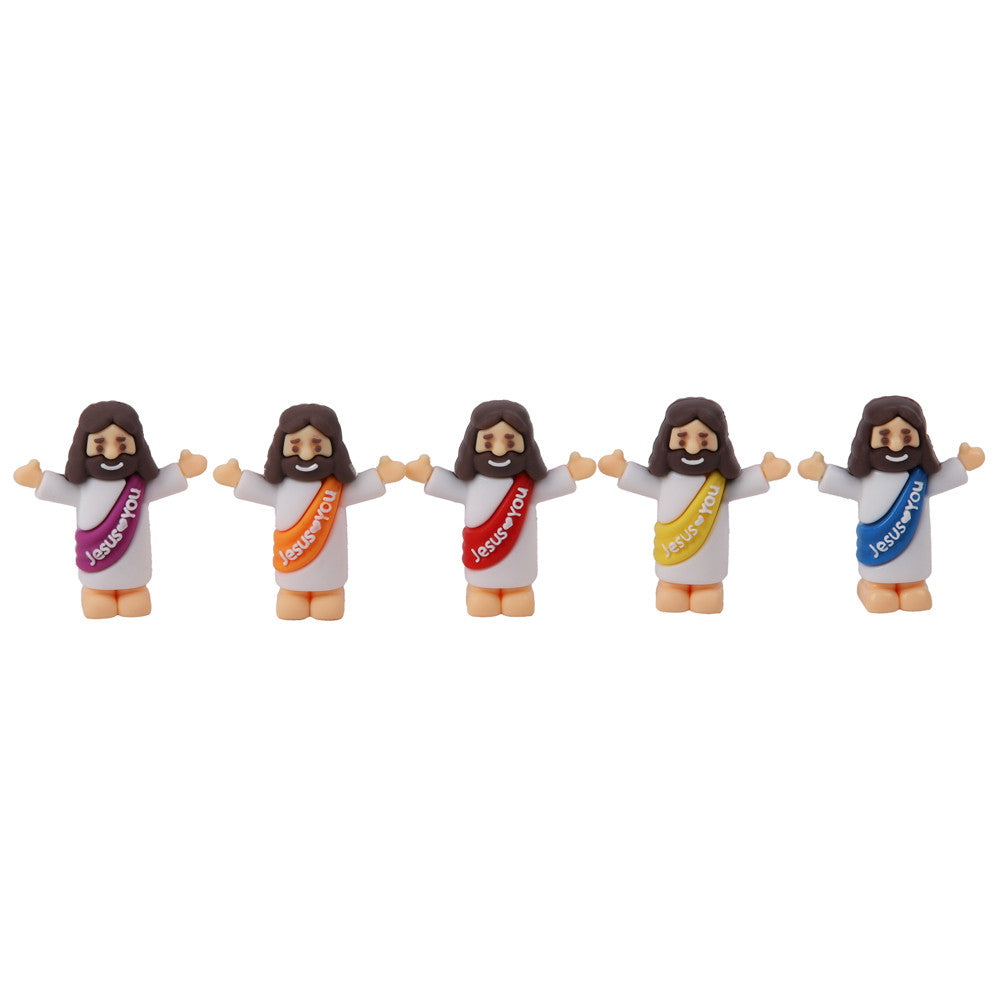 Little Jesus Pocket Figurine | "Jesus Loves You" | Assorted Colors | Bulk Discounts