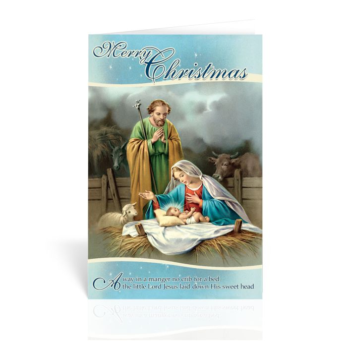 Nativity with a Stable Christmas Greeting Cards