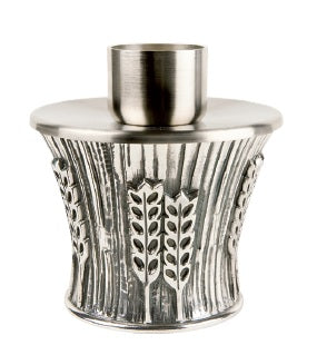 #5528 Wheat Detailed Altar Candlestick | Multiple Finishes Available