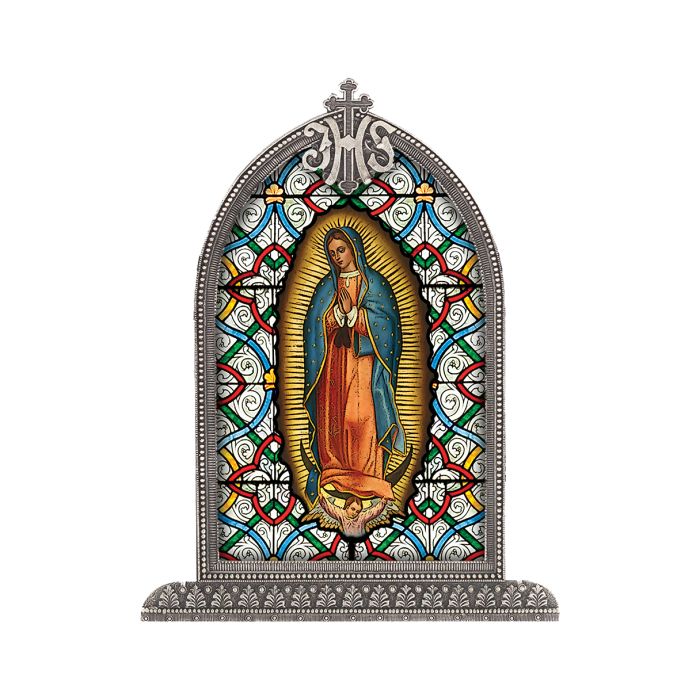 Silver Framed Liturgical Glass Art