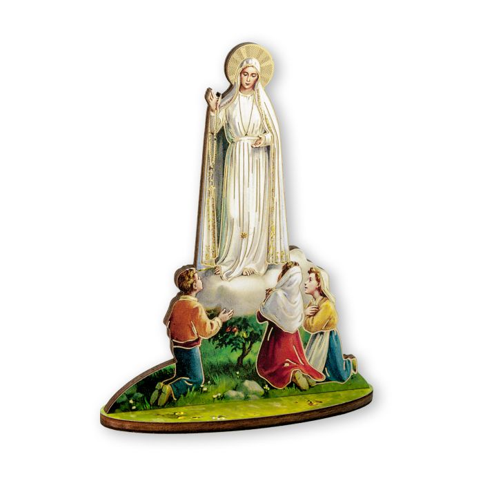 Our Lady of Fatima Laser Cut Wood Statue