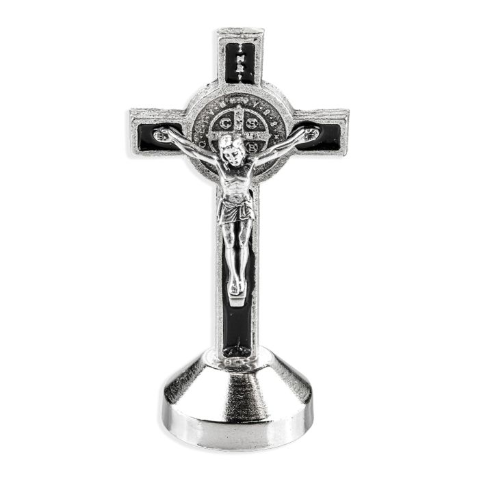 Saint Benedict Standing Auto Crucifix