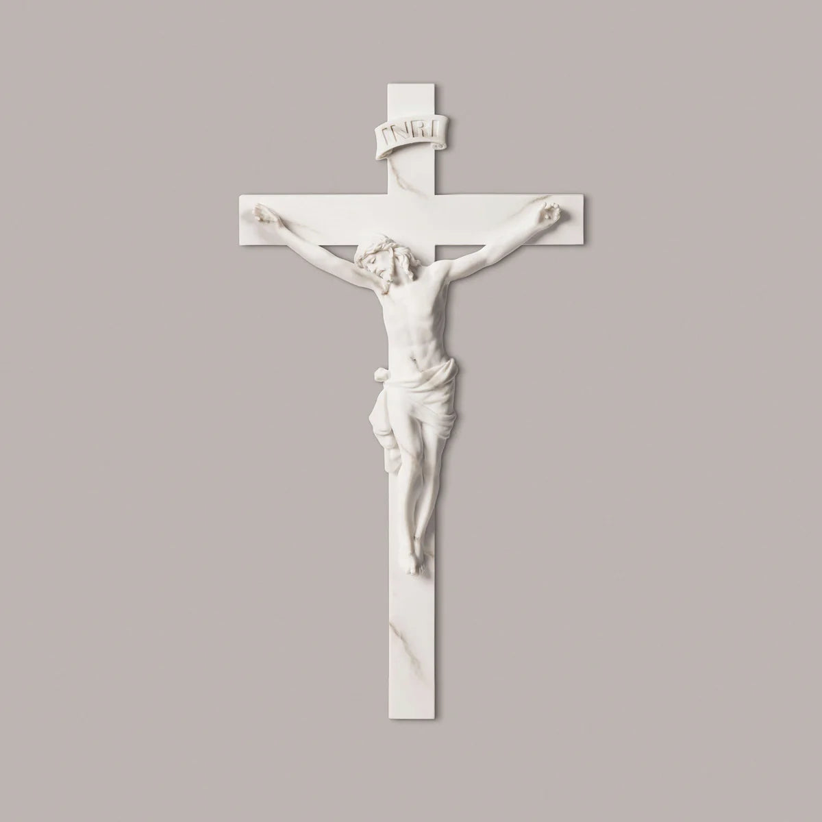 Marble-Look Wall Crucifix