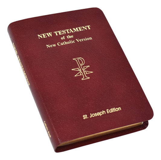 St. Joseph New Catholic Version New Testament | Burgundy Leather | Vest Pocket Edition