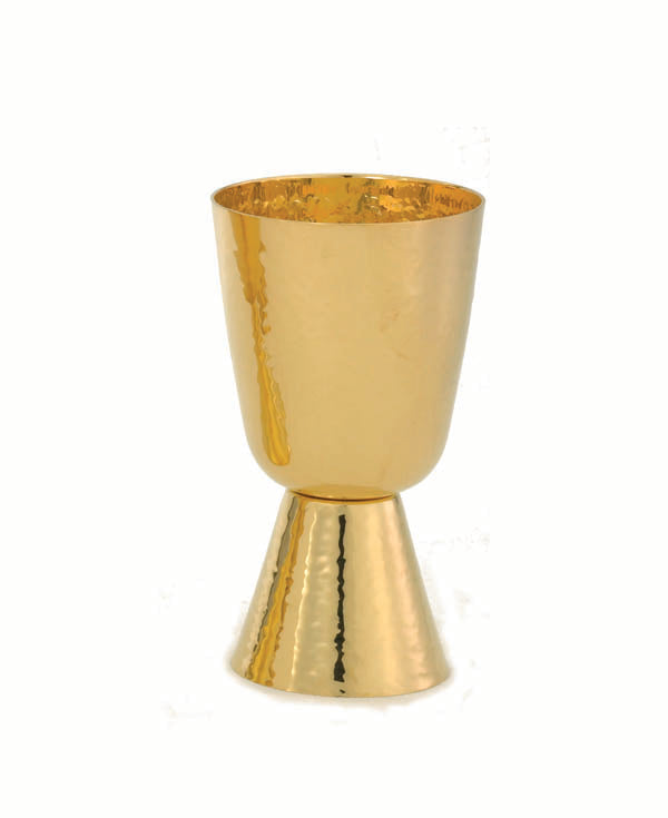 6" 10oz. Communion Cup | 24K Gold Plated | Hammered Texture
