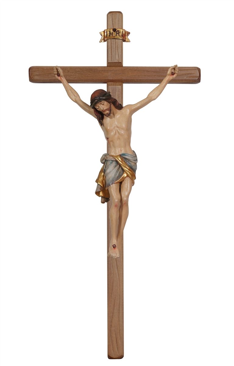 Siena Dark Stained Straight Crucifix | Multiple Sizes & Colors/Finishes