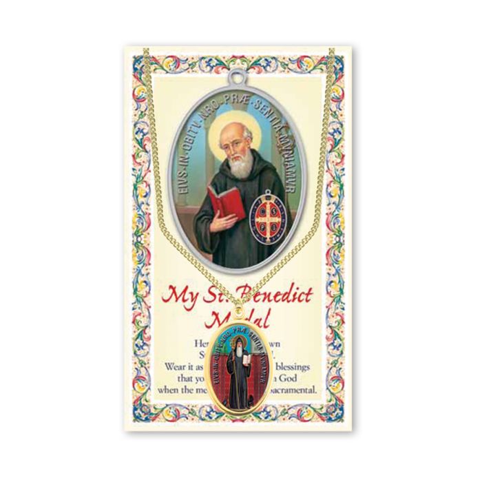 Epoxied Medal on Chain with Prayer