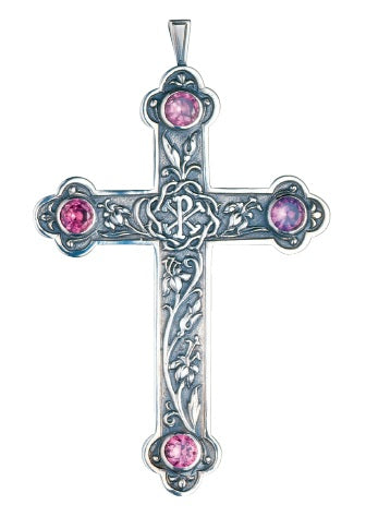 #7550 Chi Rho Pectoral Cross | Multiple Finishes Available | Made in Spain
