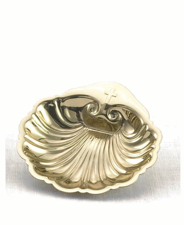 3" Baptismal Shell | Brass/Lacquer