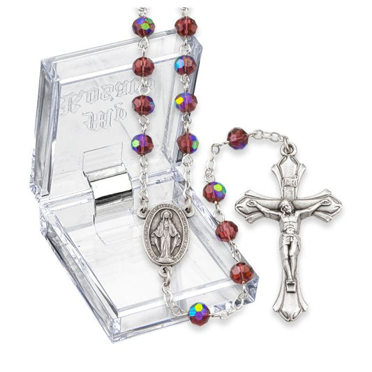 Aurora Borealis Birthstone Rosary