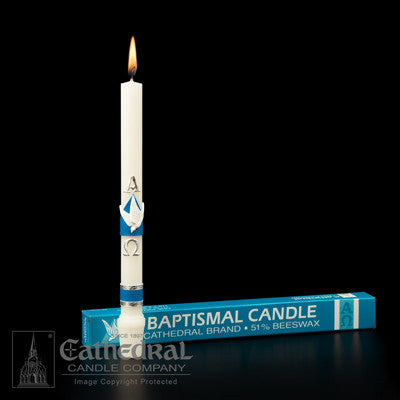 Decorated Baptismal Candle