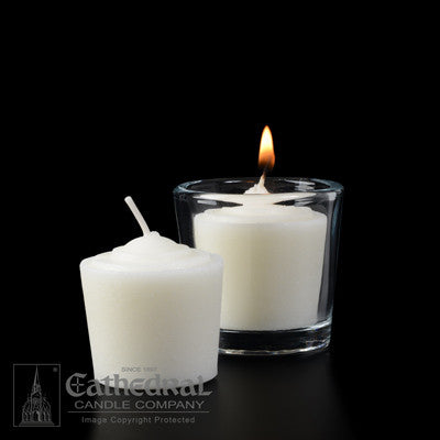 10 Hour Tapered 51% Beeswax Votive Lights | 48 Candles
