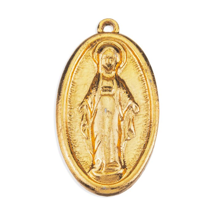 Miraculous Medal in Gold Finish