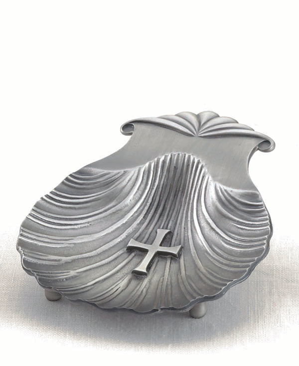 5 3/8" Baptismal Shell | Silver-Oxide/Lacquer